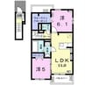 ルーストⅢ 2LDKの間取り