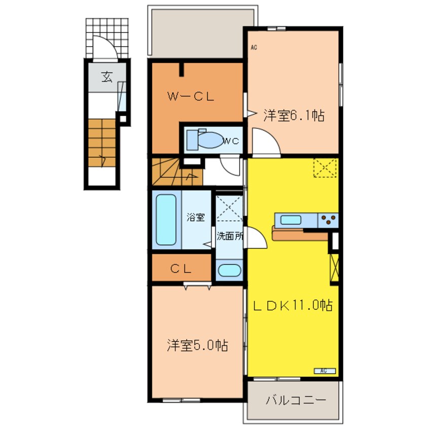 間取図 メゾンタカラⅠ・Ⅱ