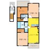 メゾンタカラⅠ・Ⅱ 2LDKの間取り