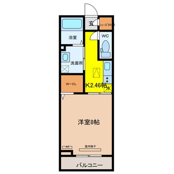 間取図 フルール那加