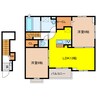 エスペランサ雅 2LDKの間取り