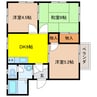 サンコーポNo.8 3DKの間取り