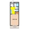 ツインパルⅡ 1Kの間取り