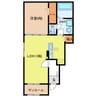 メゾン　ヌールⅠ・Ⅱ 1LDKの間取り