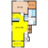 ブロッサム 1LDKの間取り