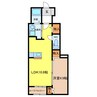 グリーンキャッスル 1LDKの間取り