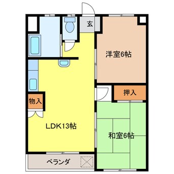 間取図 第二コーポ日野