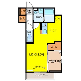 間取図 アビデ那加門前町