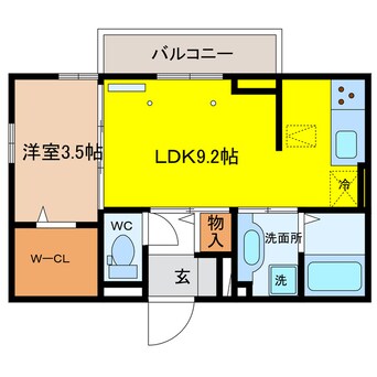 間取図 アビデ那加門前町