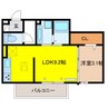 （仮）D-room那加野畑町 1LDKの間取り