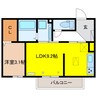 （仮）D-room那加野畑町 1LDKの間取り