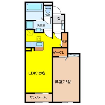 間取図 ナチュラル　カーサⅡ