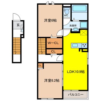 間取図 ナチュラル　カーサⅡ