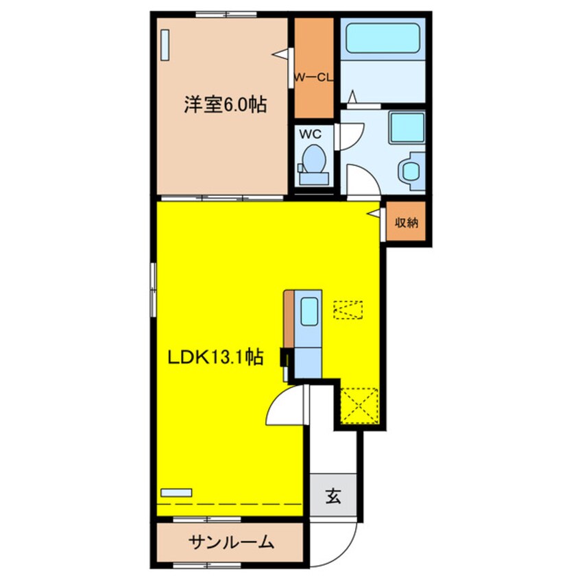 間取図 ナチュラル　カーサⅠ