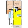 グレージュキリノA 2LDKの間取り