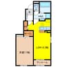 ロータスⅠ・Ⅱ 1LDKの間取り
