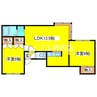 ラピス1-2 2LDKの間取り