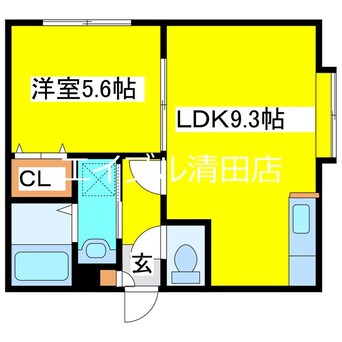 間取図 クレセール清田
