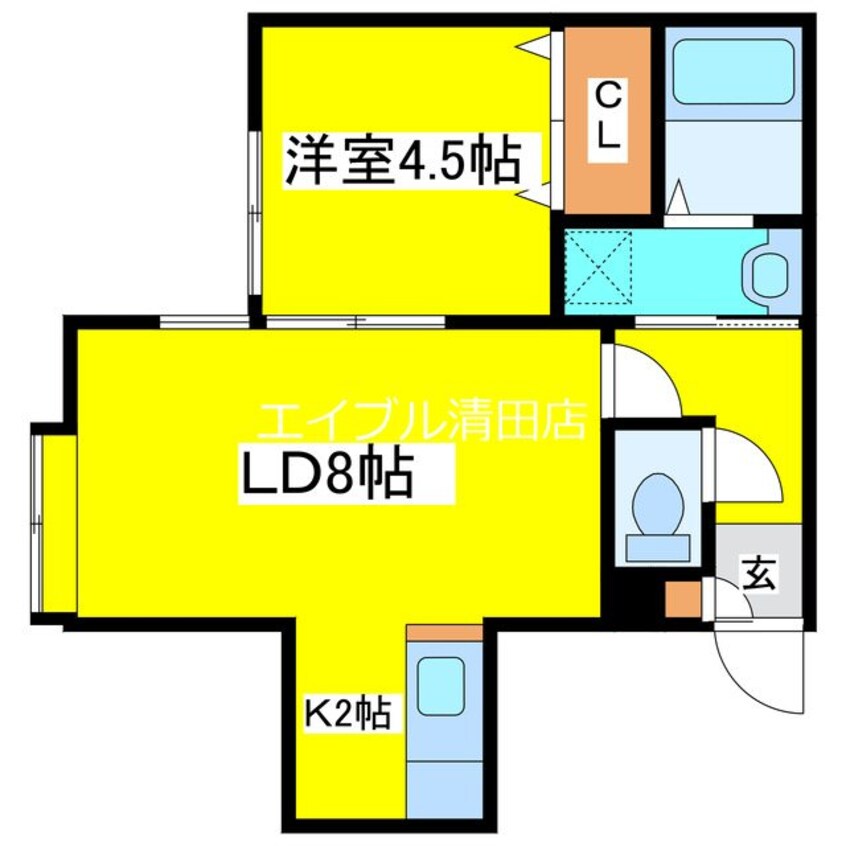間取図 クレセール清田