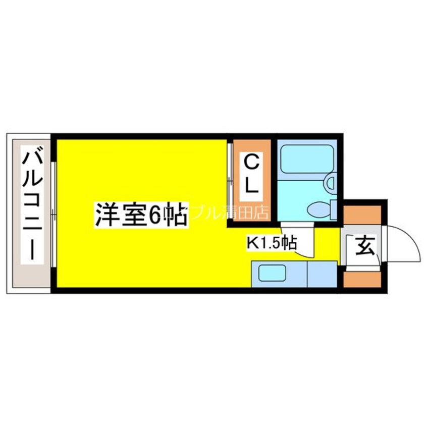 間取図 プレジール清田
