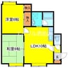 サンフェリーチェ北野 2LDKの間取り