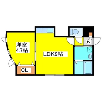 間取図 札幌市営地下鉄東西線/南郷１８丁目駅 徒歩8分 2階 築20年