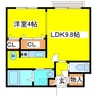 アビタ22真栄1-2 1LDKの間取り