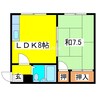 イーストホープ 1DKの間取り