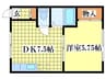 藤ハイツ第12 1DKの間取り