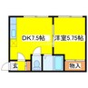 藤ハイツ第11 1DKの間取り
