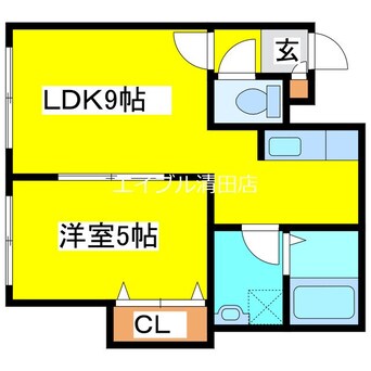 間取図 中央バス/美しが丘3条9丁目 2階 築14年