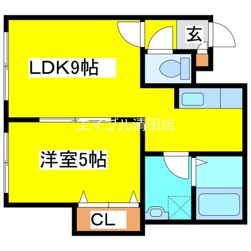 間取図 中央バス/美しが丘3条9丁目 2階 築14年