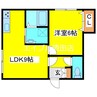 プラムスクウエア 1LDKの間取り