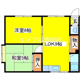 間取図 レジデンス平岡