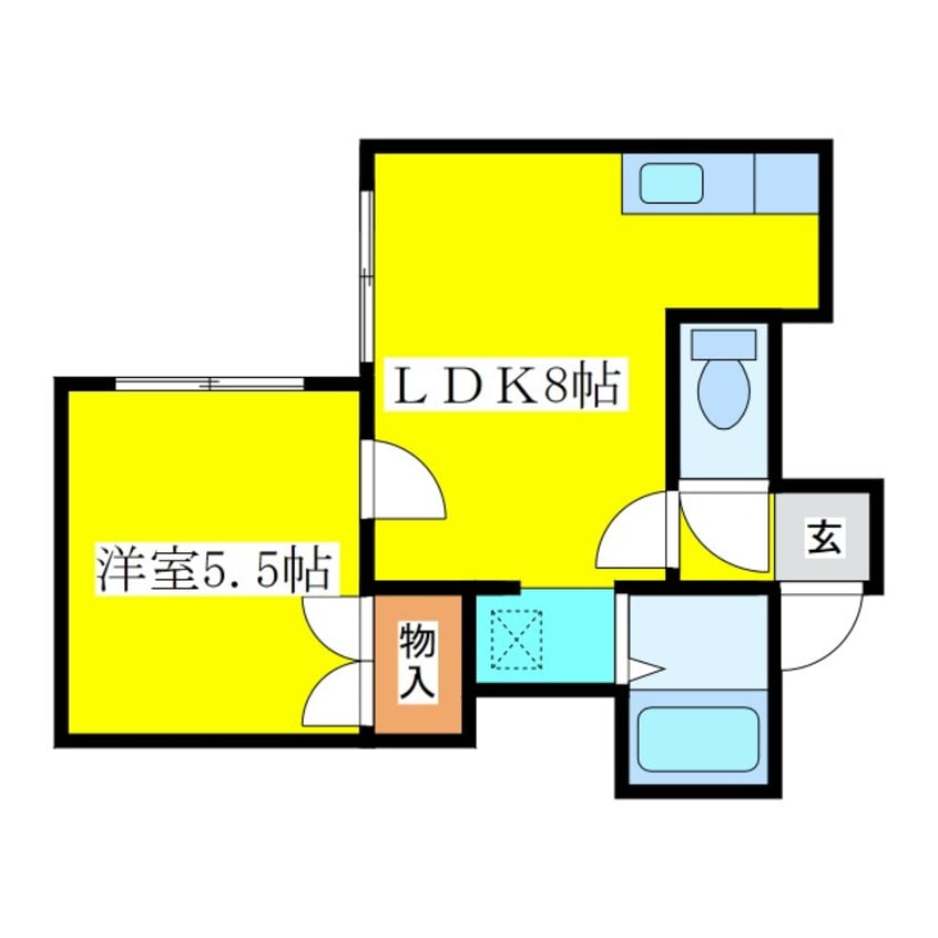 間取図 中央バス/平岡3-3 3階 築32年
