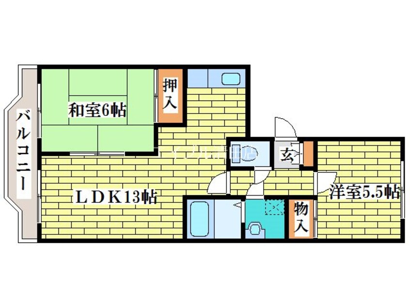 間取図 パスウェイ弐番館