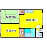グリーンコート西の里 2LDKの間取り