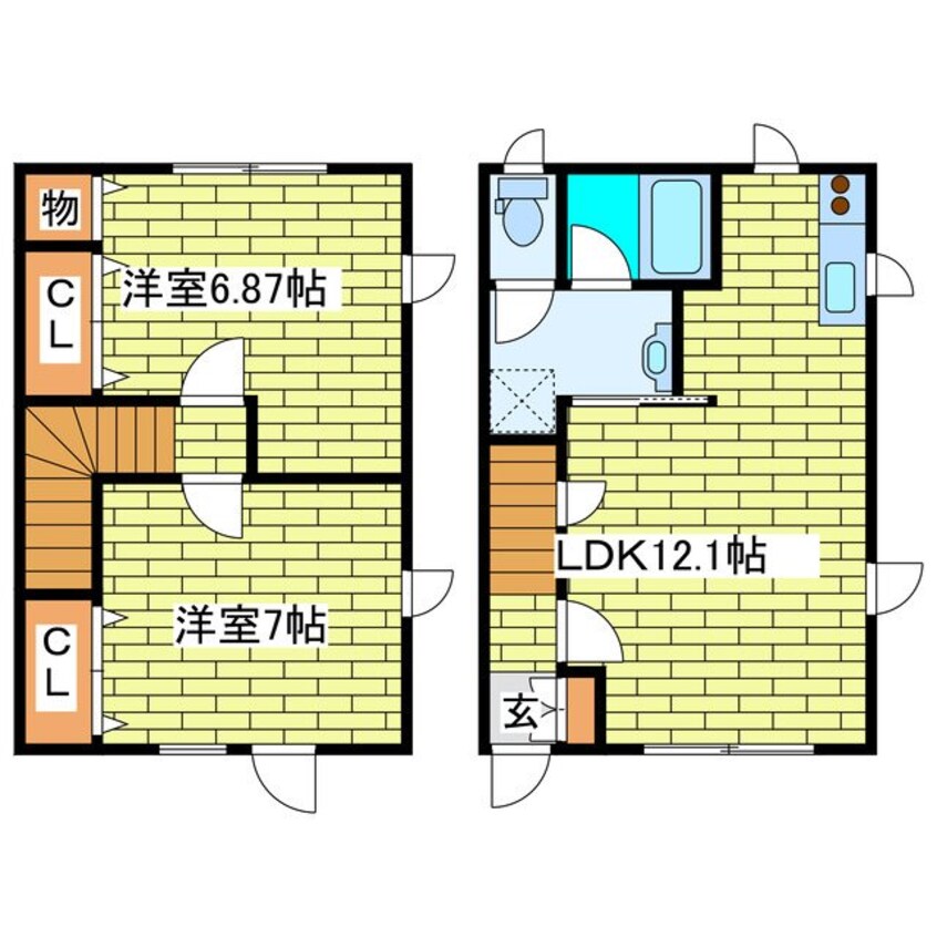 間取図 北野メゾネット