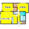 パークアベニュー 2LDKの間取り