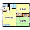 桑島マンションＢ 2LDKの間取り