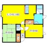 シャイニングコーポＣ 2LDKの間取り