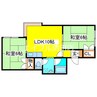 ピアコート平岡Ａ 2LDKの間取り