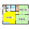レジデンス春 2DKの間取り