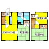 コーポ笹出B 3LDKの間取り