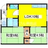 新勇ハイツ 2LDKの間取り