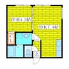 レーヴ清田 1DKの間取り