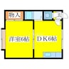 ビックスリーハイツ 1DKの間取り