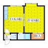 ビックスリーハイツ 1DKの間取り