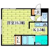 ＣＡＳＡ清田 1Kの間取り