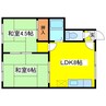豊栄マンション 2LDKの間取り